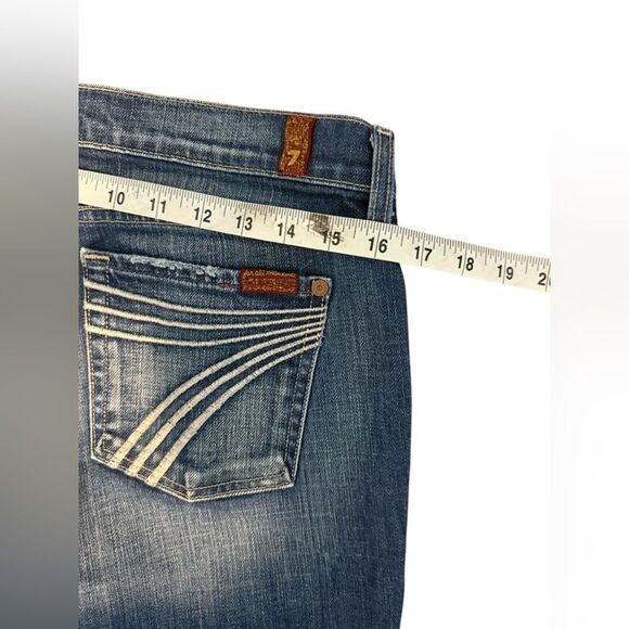 7 For All ManKind Dojo Capri Crop Jeans 29 7FAMk wide leg style - Picture 5 of 6